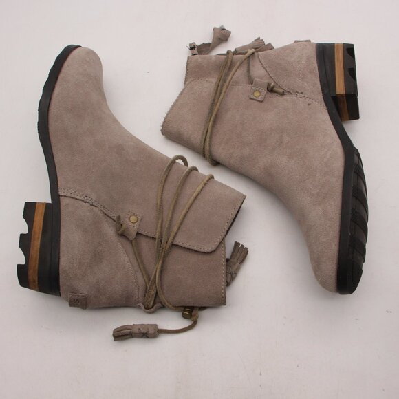 Sorel Farah Ankle Boot Women's Size 11 Kettle Ankle Suede Heeled NL2682-005 Grey - Picture 8 of 10